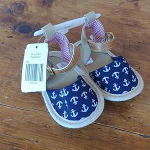NWT...Anchor Espadrille shoes 3-6mo